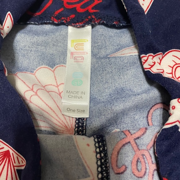 LuLaRoe OS leggings shells Sea Ya! Starfish NWOT - Picture 3 of 3